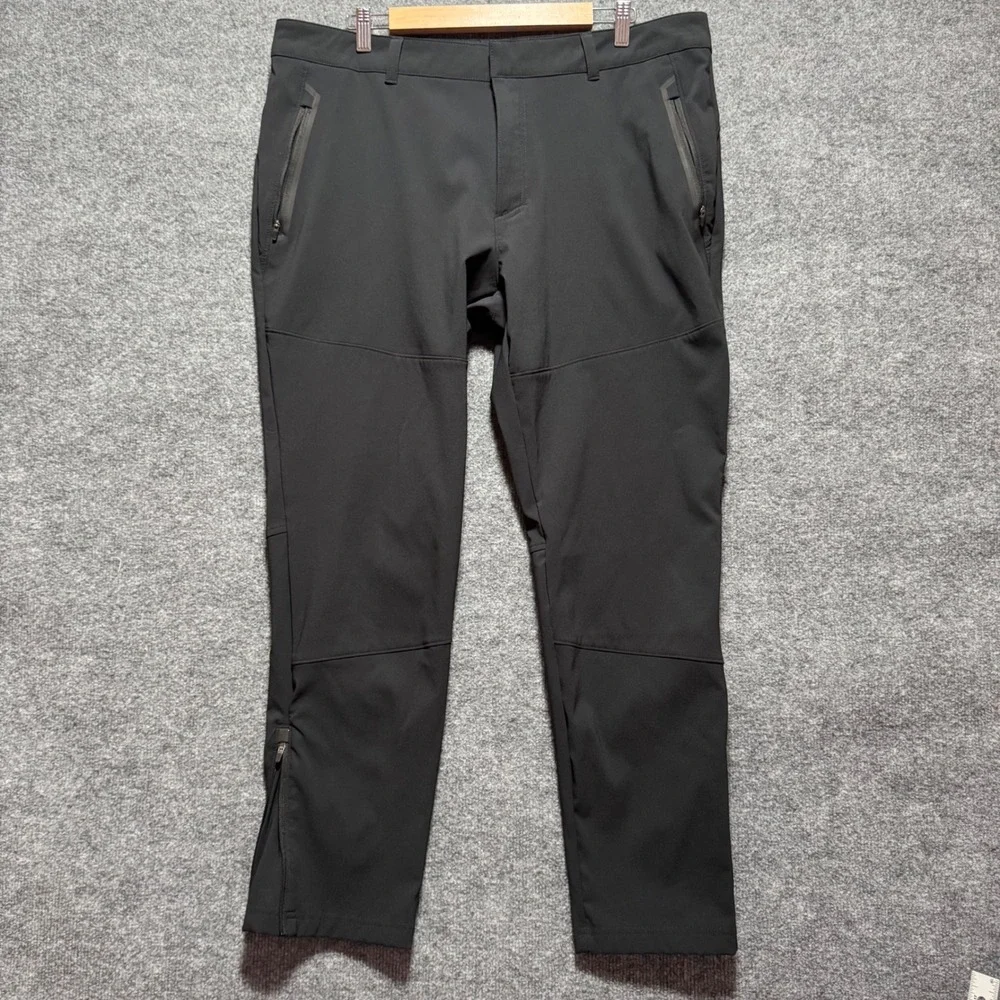 Columbia Omni-Shield Fleece Lined Pants Mens 38  Black Stretch‎ Ankle Zip